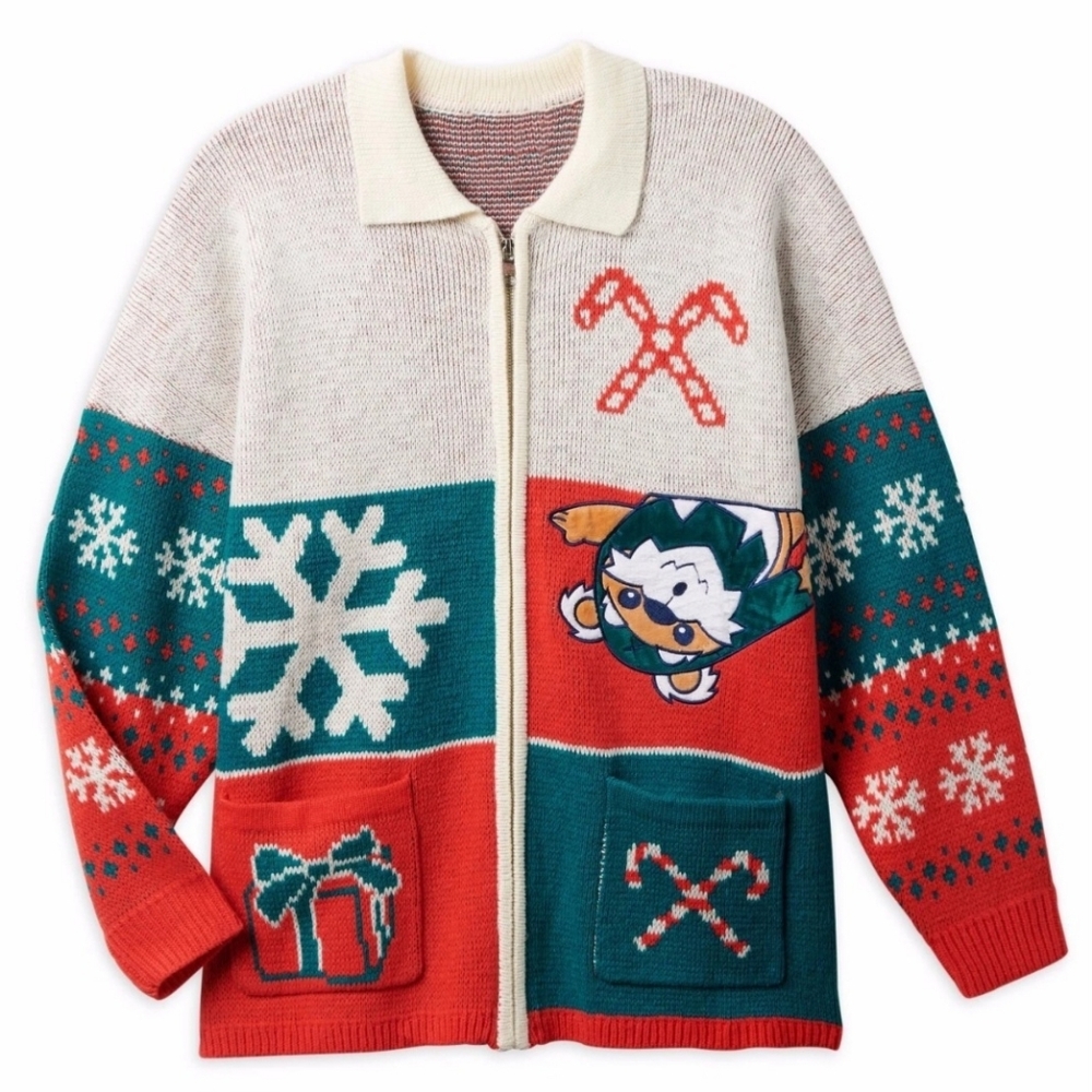 Disney Parks Star Wars Ewok Christmas Zip Cardigan Spirit Jersey Adult XL